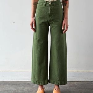 Jesse Kamm Sailor Pants Olive Green Size Small
